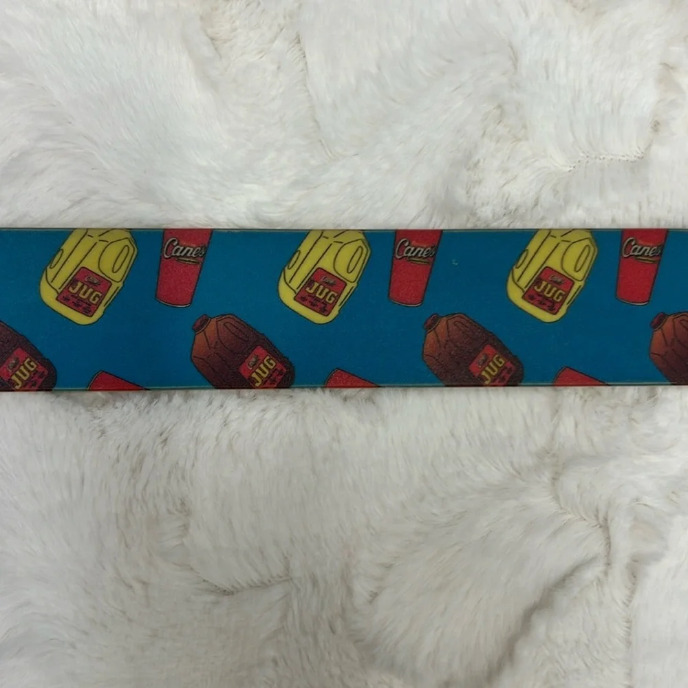 Raising Cane’s Jug Lemonade Iced‎ Tea Plastic Vinyl Belt Sz L